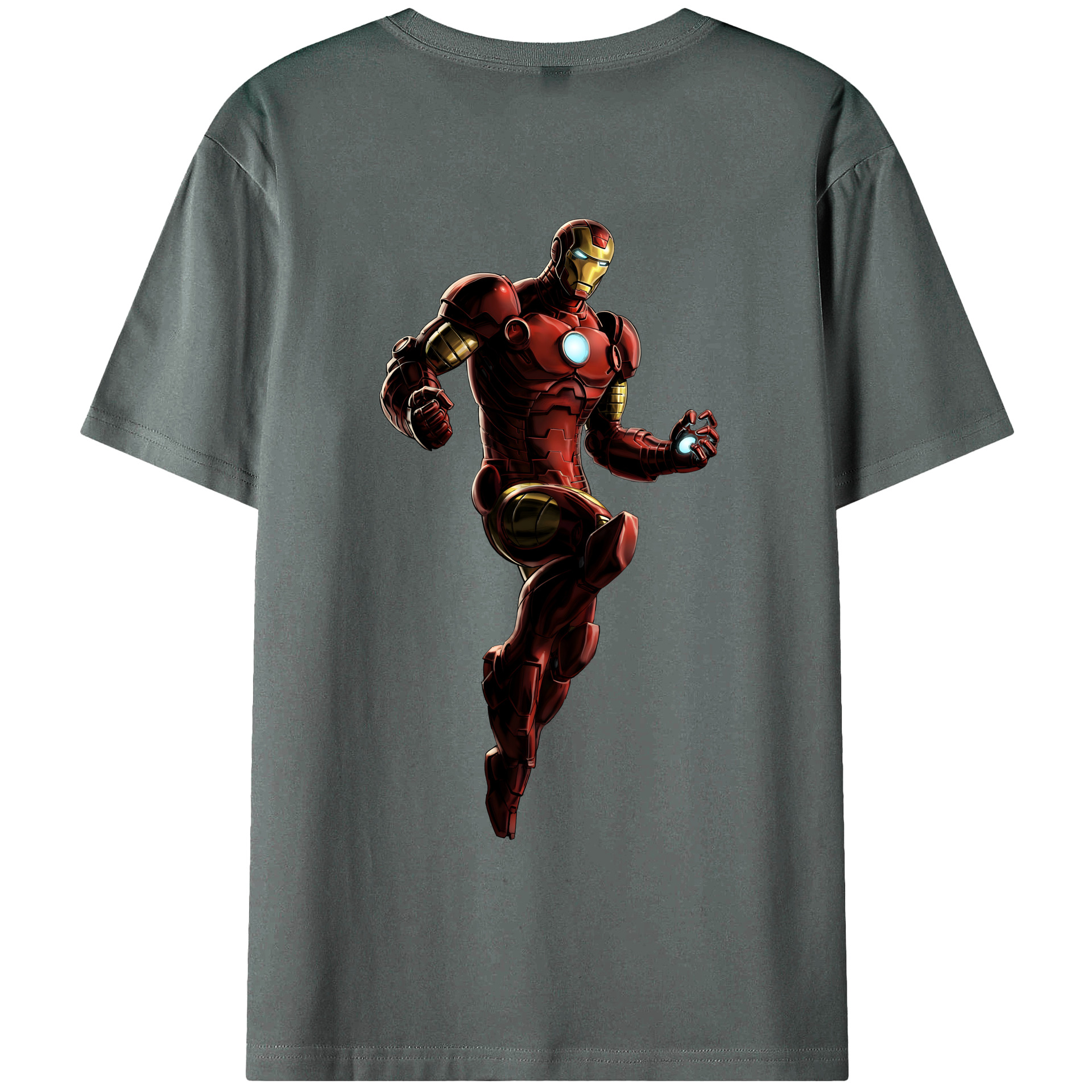 （画像用） アベンジャーズ The Avengers 綿100％ メンズ半袖Tシャツ（バックプリント） 通気性